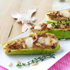 Stuffed Zucchini Boats Quinoa Tuna