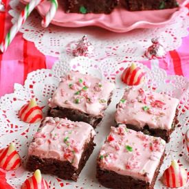 Peppermint Frosted Brownies