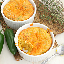 Jalapeno Cheddar Cornbread Pudding