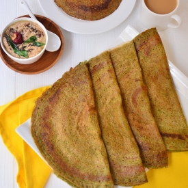 Whole Green Gram Oat Dosa