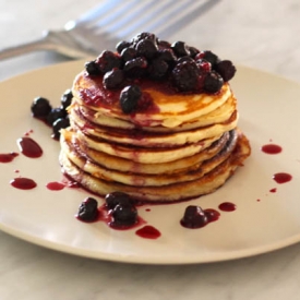 Buttermilk Pancakes with Berries