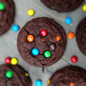 Chocolate M&M cookies