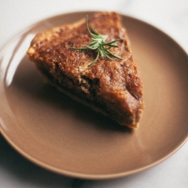 Rosemary Honey Shoofly Pie