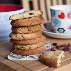 White Choc and Cranberry Cookies