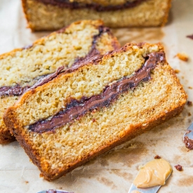 Nutella Peanut Butter Bread (Cake)