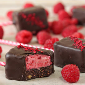 Raspberry Nanaimo Pops