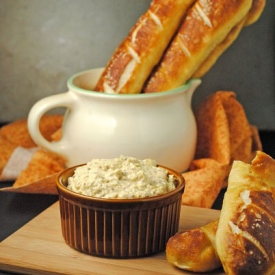 Cheesy Mustard Pretzel Dip