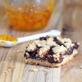 Triple-Jam Chocolate Crumb Bars