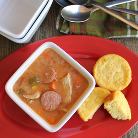 Cajun Chicken & Sausage Soup