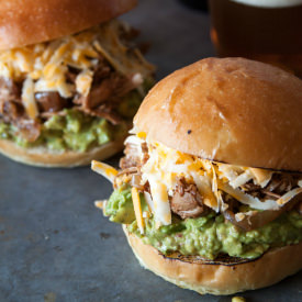 Shredded BBQ Chicken Burgers