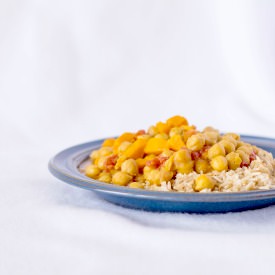 Coconut Chick Pea Curry with Yams