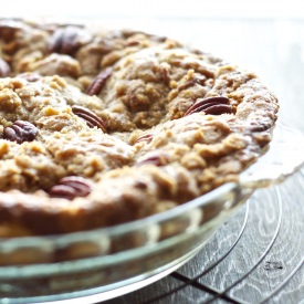 Bourbon Pumpkin Pie with Pecans