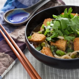 Udon Noodle Soup with Tempeh