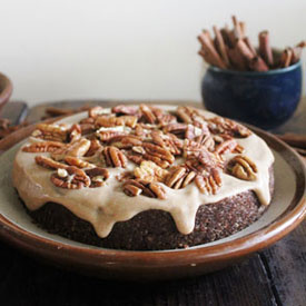 Raw Vegan Chocolate Pecan Cake