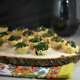 Beef Wellington Spanakopita Bites