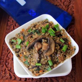 Mushroom Tofu Quinoa Scramble