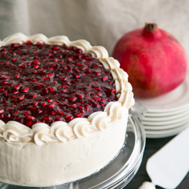 Pomegranate Christmas Cake