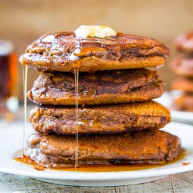 Soft & Fluffy Gingerbread Pancakes