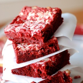 Red Velvet Swirled Brownies