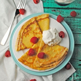 Eggnog Crepes