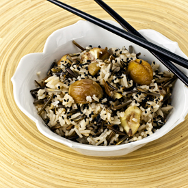 Wild and “Tame” Rice with Chestnuts