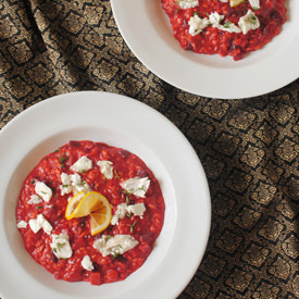 Beetroot and Goats Cheese Risotto