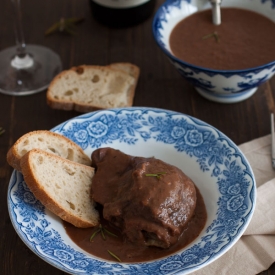 Chinstrap Pork Stew with Red Wine