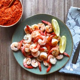 Roasted Shrimp & Romesco