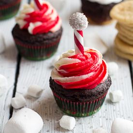 Sugar Cookie Hot Cocoa Cupcakes