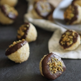 Dark Chocolate Dipped Macaroons