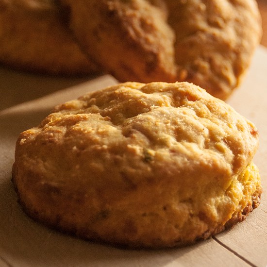 Pumpkin Parmesan Cheddar Biscuits