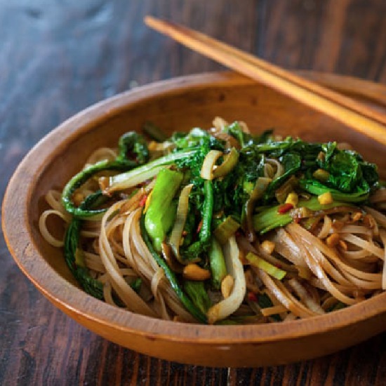 Satay Noodles and Greens