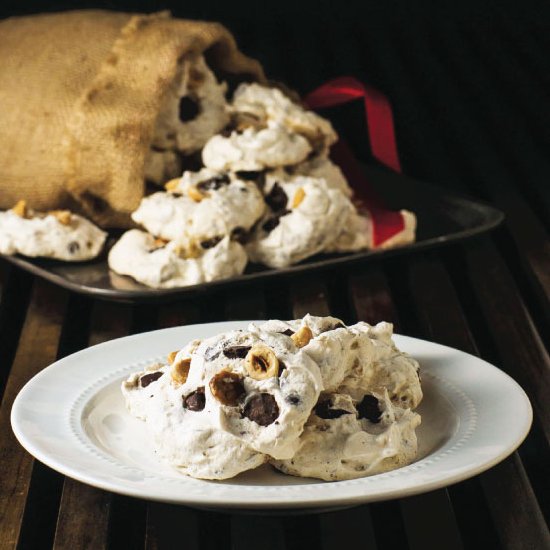 Chunky Chocolate Hazelnut Meringues