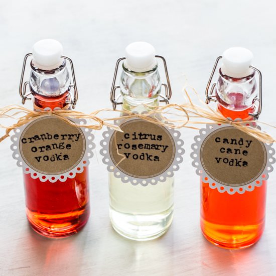 Infused Vodka for Holiday Gifts