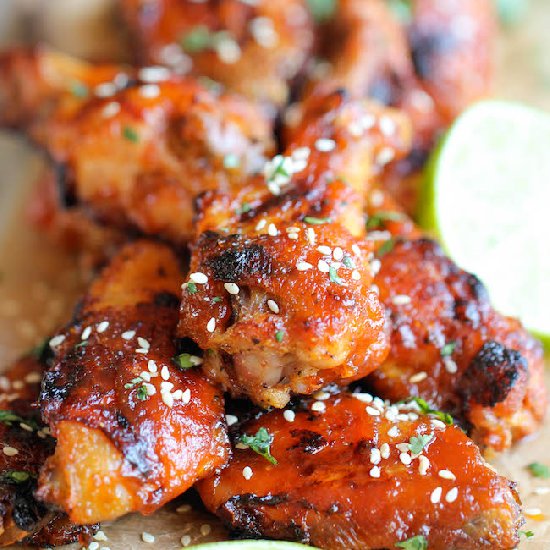 Baked Honey Sriracha Wings