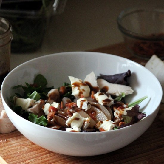 Poached Pear & Brie Salad