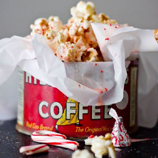 White Chocolate Peppermint Popcorn