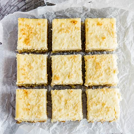 Lemon Coconut Squares with Ricotta