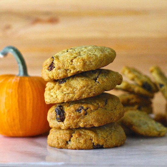 Soft Pumpkin Raisin Cookies