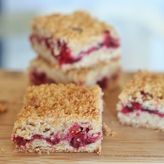 Cranberry Brown Butter Crumb Bars