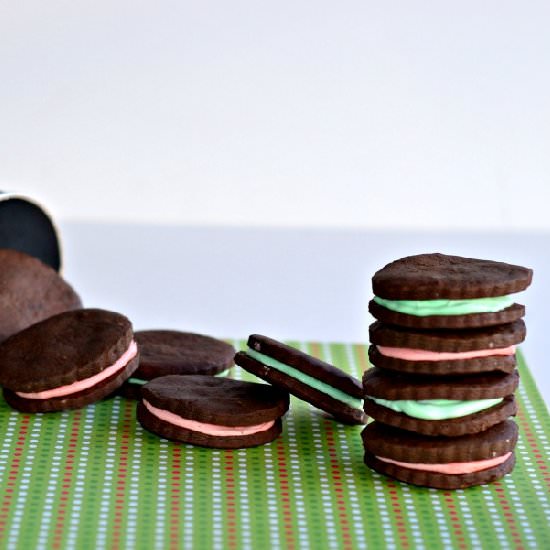 Chocolate Mint Sandwich Cookies