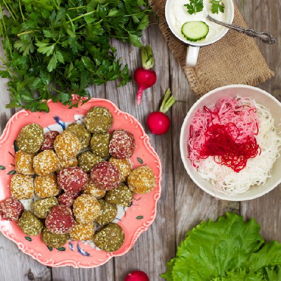 Colorful Veggie Falafel