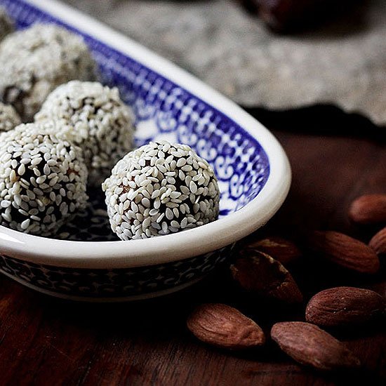 Almond Stuffed Date Balls