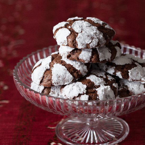 Crackle Top Mint Cookies