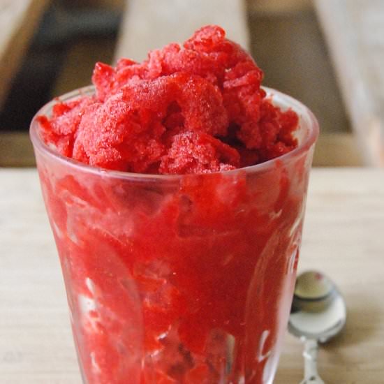 Refreshing Strawberry Granita