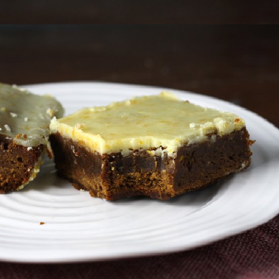 Orange Iced Gingerbread Bars