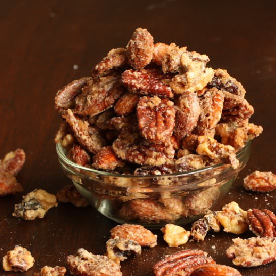 Spiced Maple Roasted Nuts