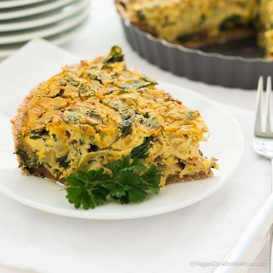 Vegan Artichoke Ricotta Quiche