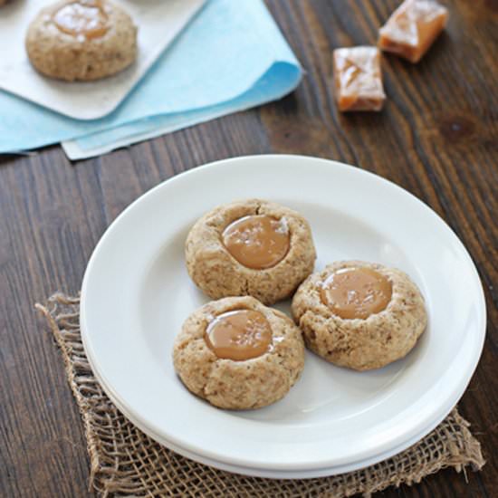 Caramel Latte Thumbprint Cookies