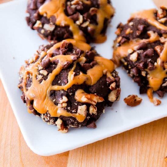 Chocolate Turtle Cookies